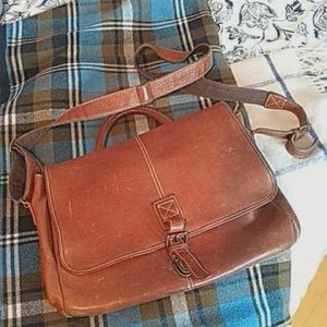 LL Bean Leather Messenger Bag